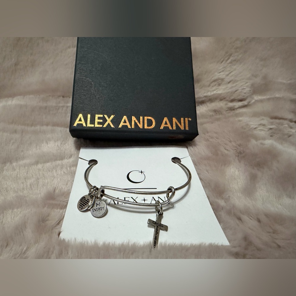 Alex and Ani Silver Bangle with Charms